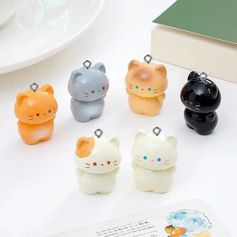 Resin Art Earrings - 10 sztuk uroczych trójwymiarowych zawieszek z