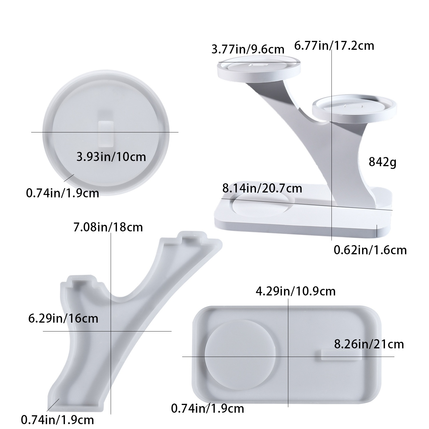 Resin Mixing Cup - Forma silikonowa do świecznika z żywicy