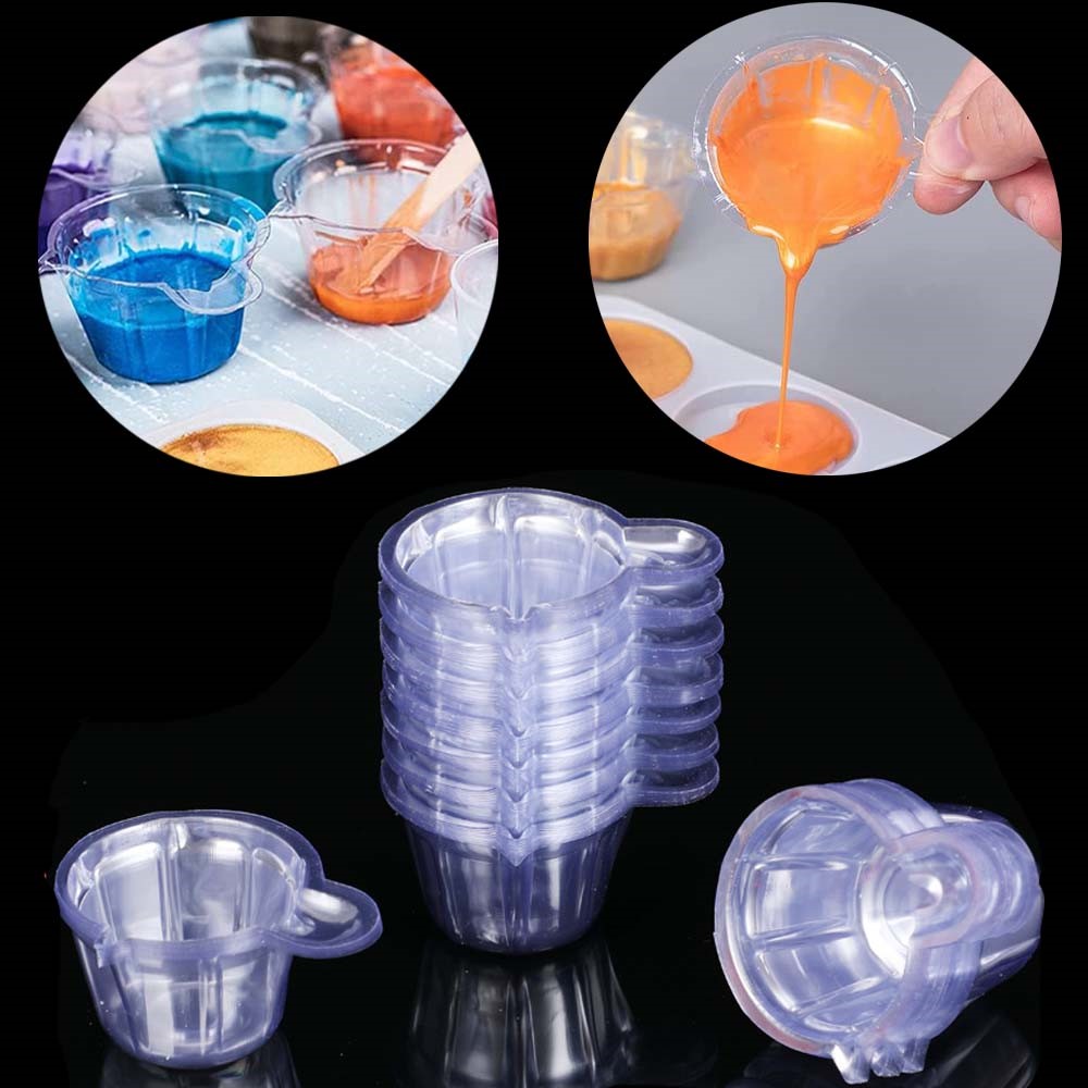 Resin Mixing Cup - 10/20/50/100 sztuk 40ML plastikowe kubki jednorazowe