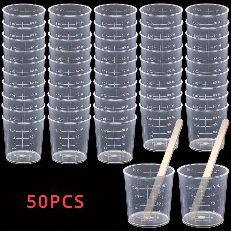 50 szt. Przezroczyste kubki z  – Resin Mixing Cup recenzja i cena