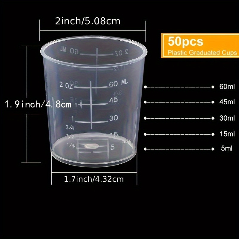50 szt. Przezroczyste kubki z  – Resin Mixing Cup recenzja i cena