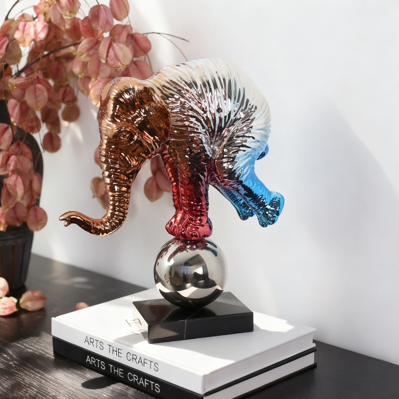 Kolorowa statua słonia w stylu – Resin Art Gift For Anniversary recenzja i cena