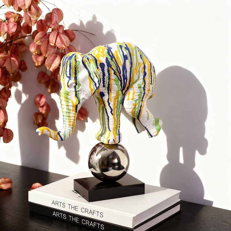 Kolorowa statua słonia w stylu – Resin Art Gift For Anniversary recenzja i cena
