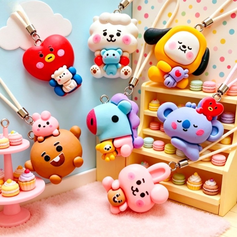 7 szt. BT21 Żywiczne Charmsy z – Resin Art Earrings recenzja i cena