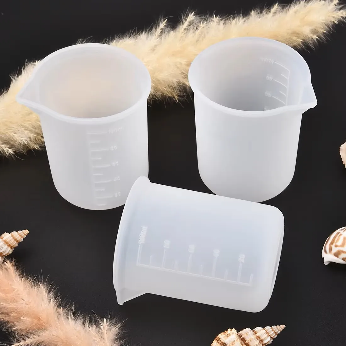 5 szt. 100ml Silikonowe Miarki – Resin Mixing Cup recenzja i cena