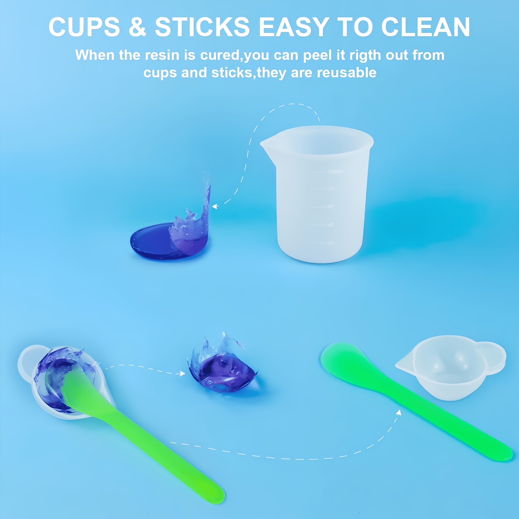 21-częściowy zestaw silikonowy – Resin Mixing Cup recenzja i cena