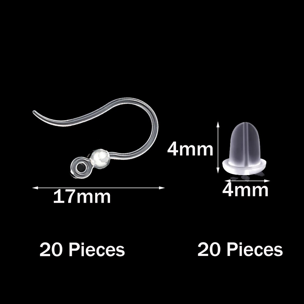 40 szt. Przezroczyste plastiko – Resin Art Earrings recenzja i cena