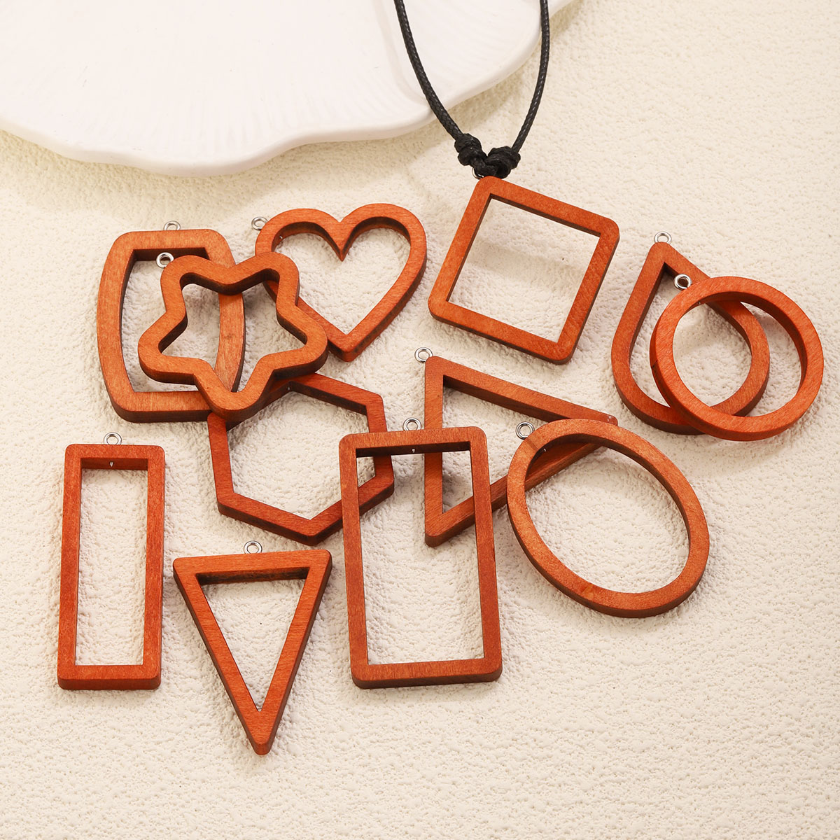 10 SZT. Drewniane geometryczne – Resin Art Earrings recenzja i cena